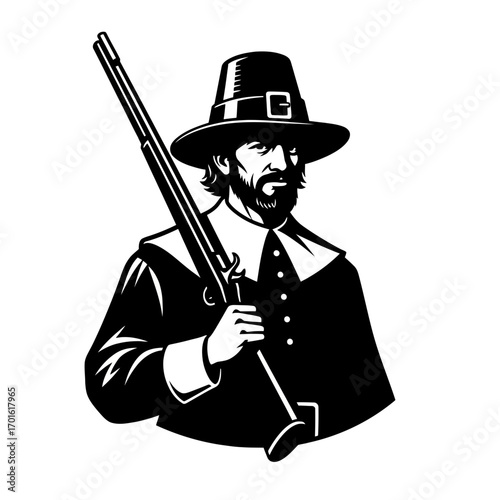 man with a gun illustration vector