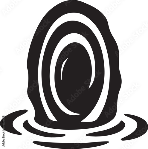 Silhouette vector of a portal, ideal for fantasy, sci-fi, and mystical designs.