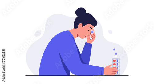 Woman in cozy loungewear relaxing at home with a digital tablet in hand