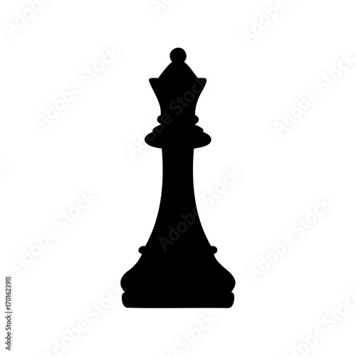 chess piece vector icon, chess pawn piece silhouette vector