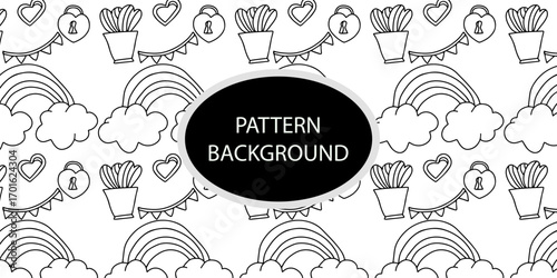 Popular outline love nature. doodle christmas concept, autumn, astract doodles pattern. for textile, paper gifting ox