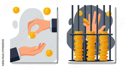 Financial Crime and Imprisonment Concept.