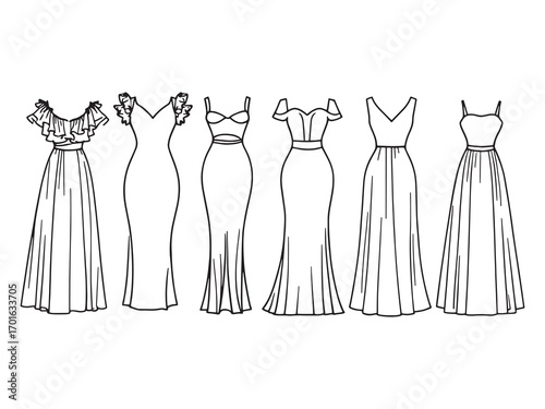 Elegant dress captures grace and feminine charm