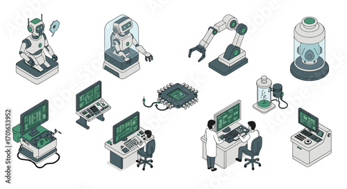 Advanced technology and robotics in isometric design for innovative automation