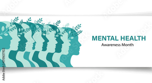 Mental Health Awareness Month Support and Growth Concept Image