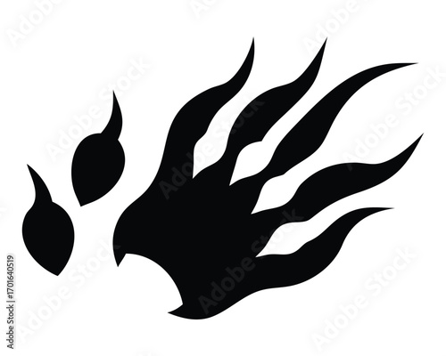 vector illustration of a burning fire