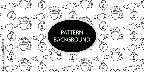 Popular outline love nature. doodle christmas concept, autumn, astract doodles pattern. for textile, paper gifting ox