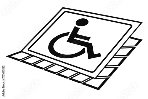 Accessible Parking Permit Symbol on Document.