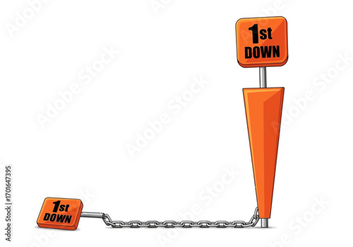 American Football First Down Marker