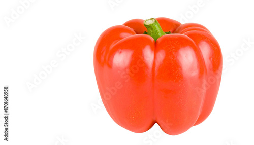 Realistic Photography of Red Paprika Pepper Fresh Vegetable Organic Natural Raw Healthy Food Isolated on Transparent Background