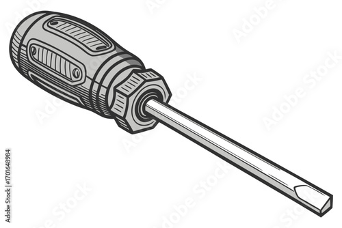 Flathead Screwdriver Tool Illustration 1.