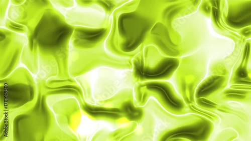 Abstract luminous background with bright green fluid like textures. Perfect for lively and vibrant design projects needing a dynamic touch.