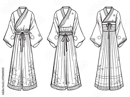 Hanbok traditional Korean dress elegant design