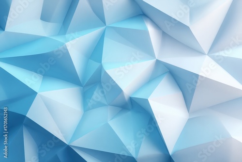 Abstract geometric background of light blue and white