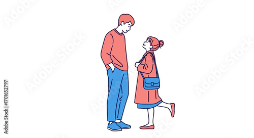 Young couple sharing a sweet, hopeful moment of connection and admiration