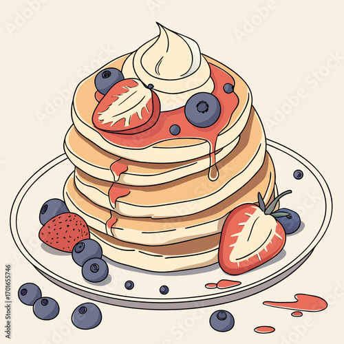 pancakes with strawberry