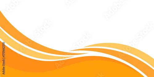Vector orange line background curve element with white space for text and message design, overlapping layers, vector