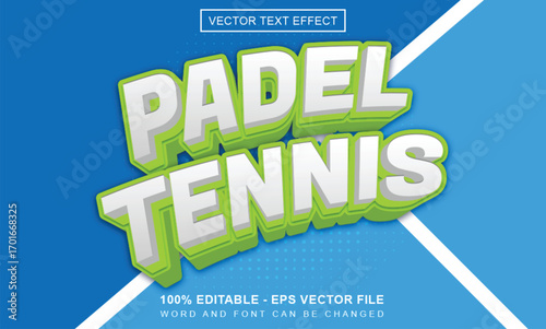Padel tennis text effect