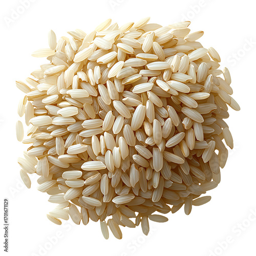 Fragrant White Rice isolated on a transparent background