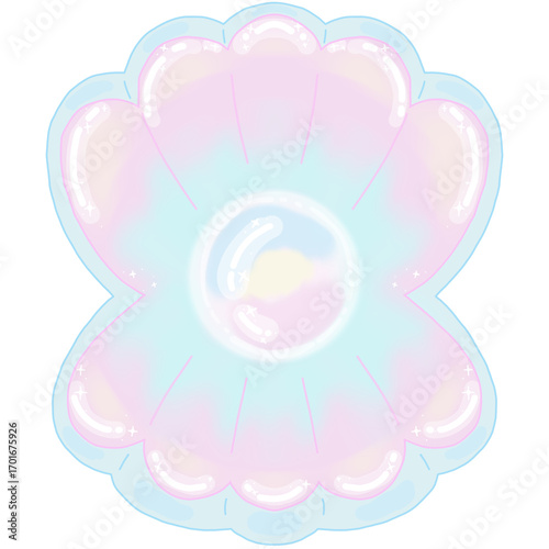 Pearl oyster pastel colorful