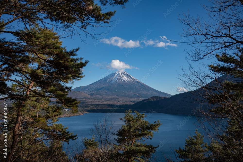 Fototapeta premium 精進湖から望む富士山