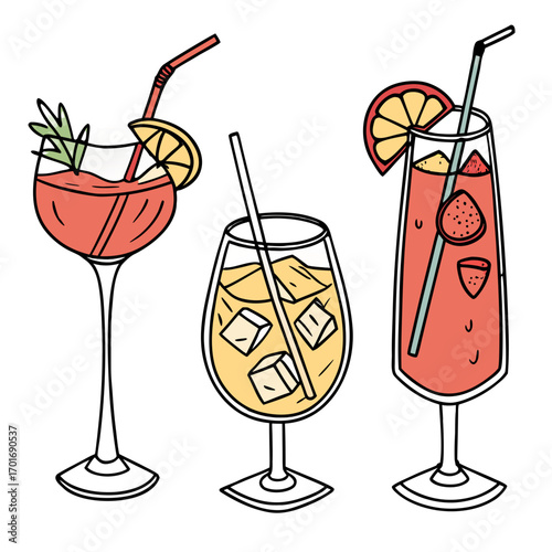 set of cocktail