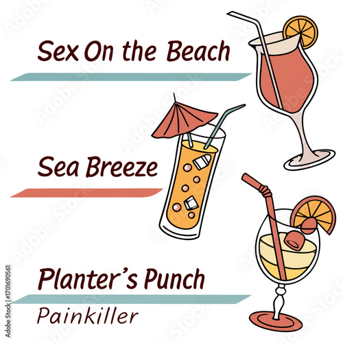 two glasses of cocktails