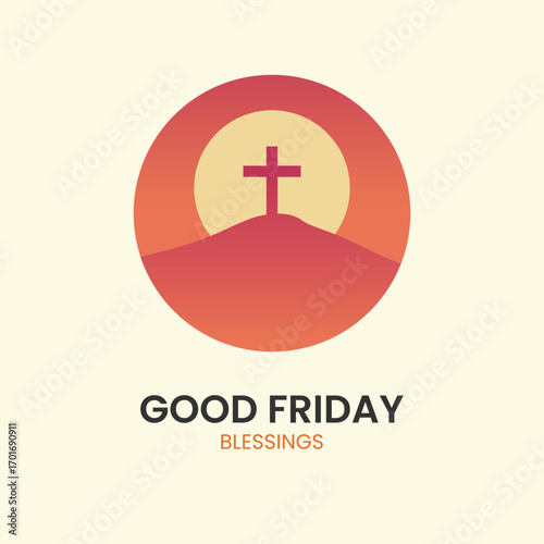 Good friday cultural design for spiritual belief and faith. Vector