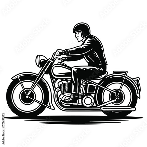 biker on motorcycle