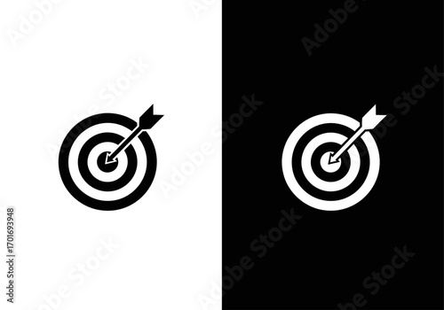 🎯Bullseye Aim: A visual representation of a target and a solitary arrow hitting the center, symbolizing precision, focus, and success. 