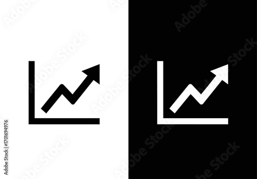 Rising Trend: Dynamic illustration showcasing a chart with an upward trend, embodying growth, progress, and business success.