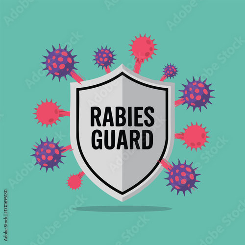 World Rabies Day vector pack with awareness badges, calendar icons, medical cross dog tags, rabies virus microscope view, vaccine syringes, and heart-shaped dog and cat paw print designs.