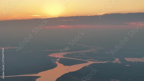 Migratory bird scene in Poyang Lake, Jiangxi Province