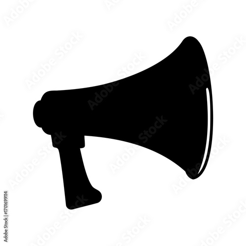 Campaign icon vector, megaphone silhouette