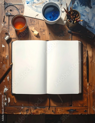 Open book, blank white pages three-dimensional, copy space, blank, blank space, empty, book, copy space