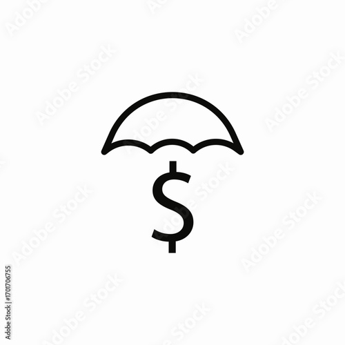 financial protection icon sign vector