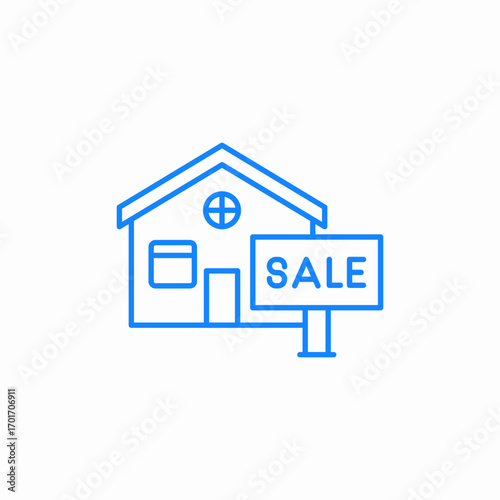 house for sale icon sign vector