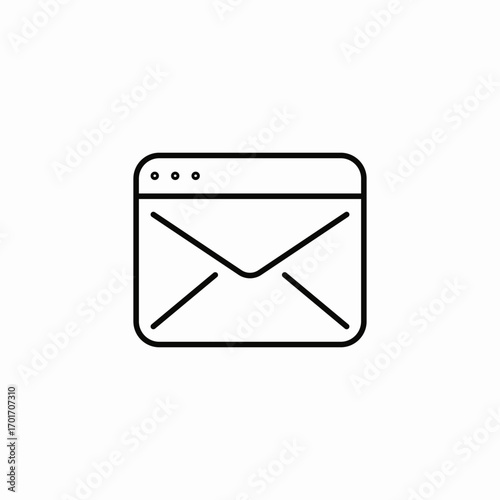 mail envelope icon sign vector