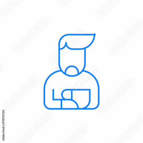 man with cup icon sign vector