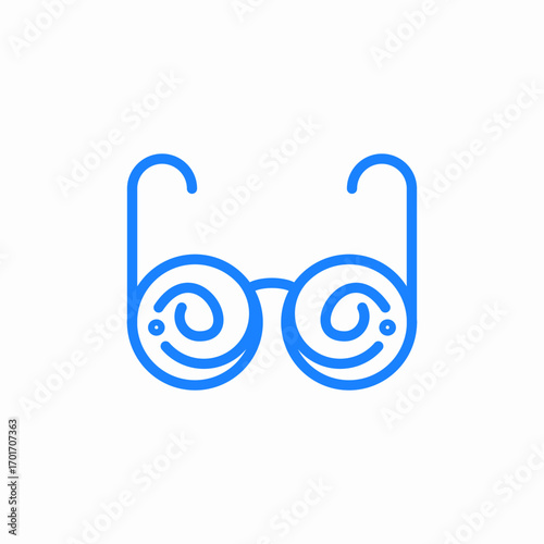 microscopic glasses icon sign vector