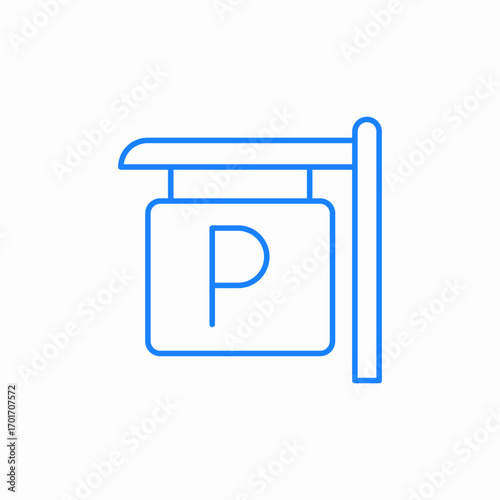 parking sign location icon sign vector