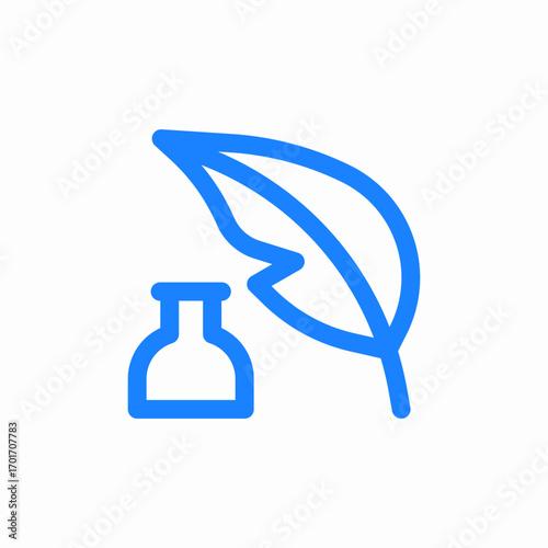 quill ink writing icon sign vector
