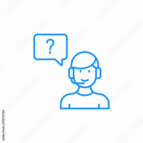 question customer support icon sign vector