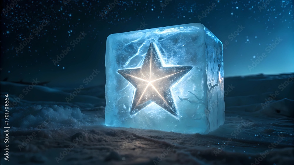 Obraz premium Star in a cube 