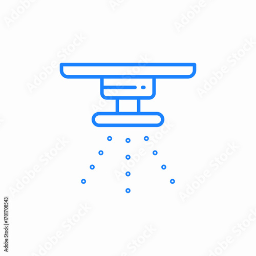 sprinkler fire safety icon sign vector