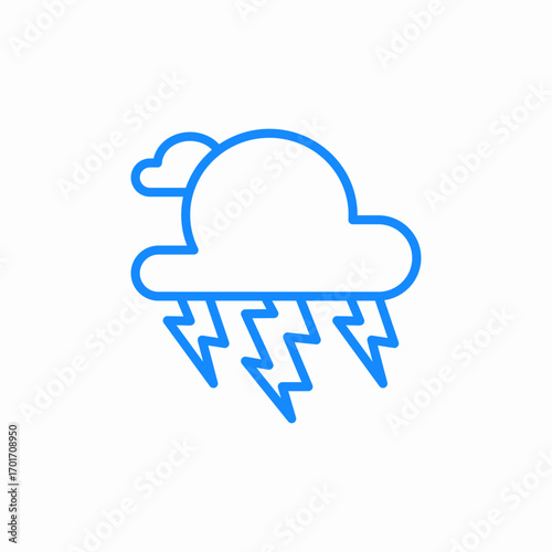 thunder lightning icon sign vector