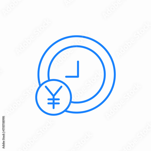 time money management icon sign vector