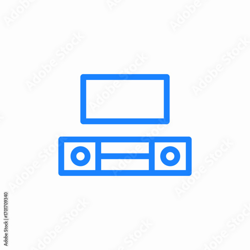 tv sound system icon sign vector