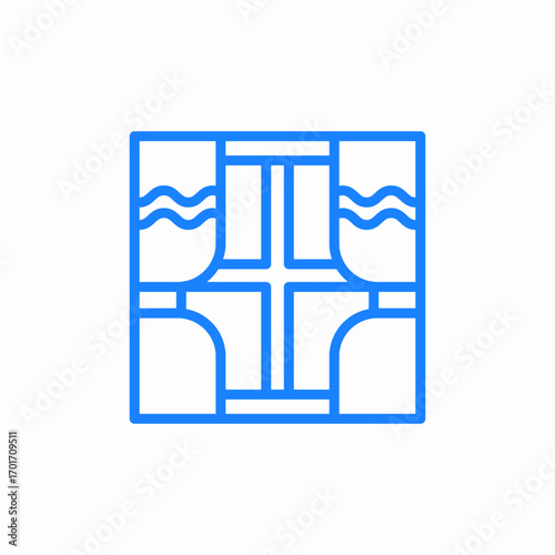 window curtains frames icon sign vector