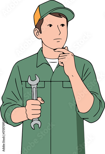 Icon illustration of a technician